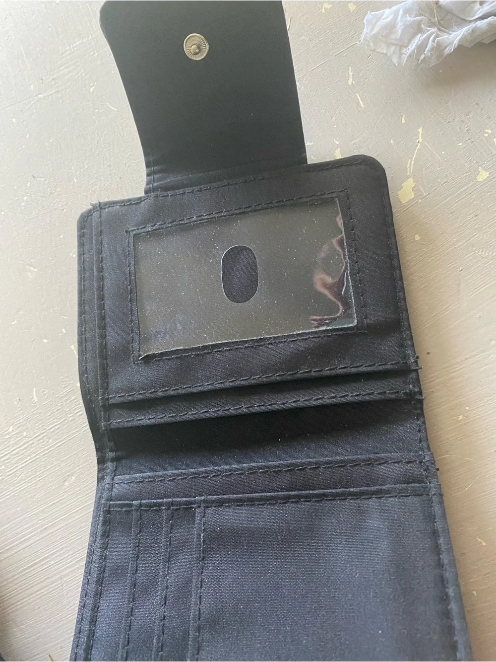 Nautica Black Faux Leather Flip Wallet Phone Case with Metal Logo